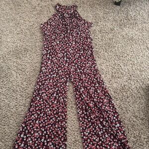 NEW Sonoma Floral Jumpsuit - Black and Red